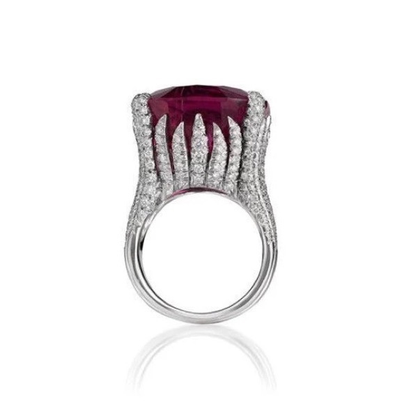 New Women’s 925 Silver Luxury Ruby Ring 💍 - Picture 3 of 3